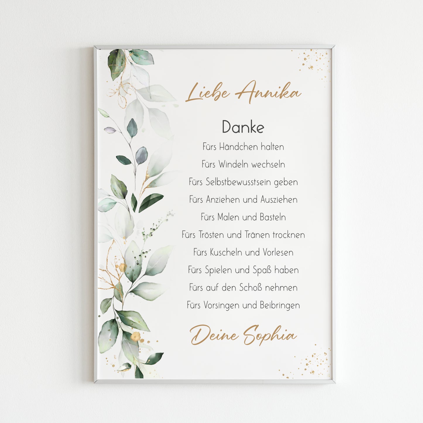 Abschiedsgeschenk Danke Kita Erzieherin Kindergarten Eukalyptus