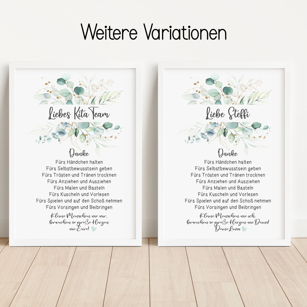 Abschiedsgeschenk Danke Kita Erzieherin Kindergarten Eukalyptus