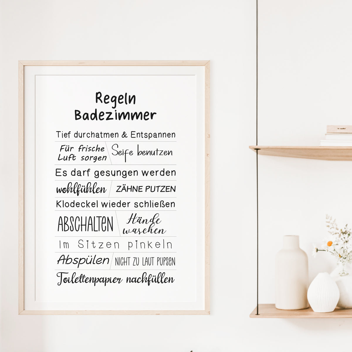 Badezimmer Regeln Poster Badezimmer Toilette Gäste WC
