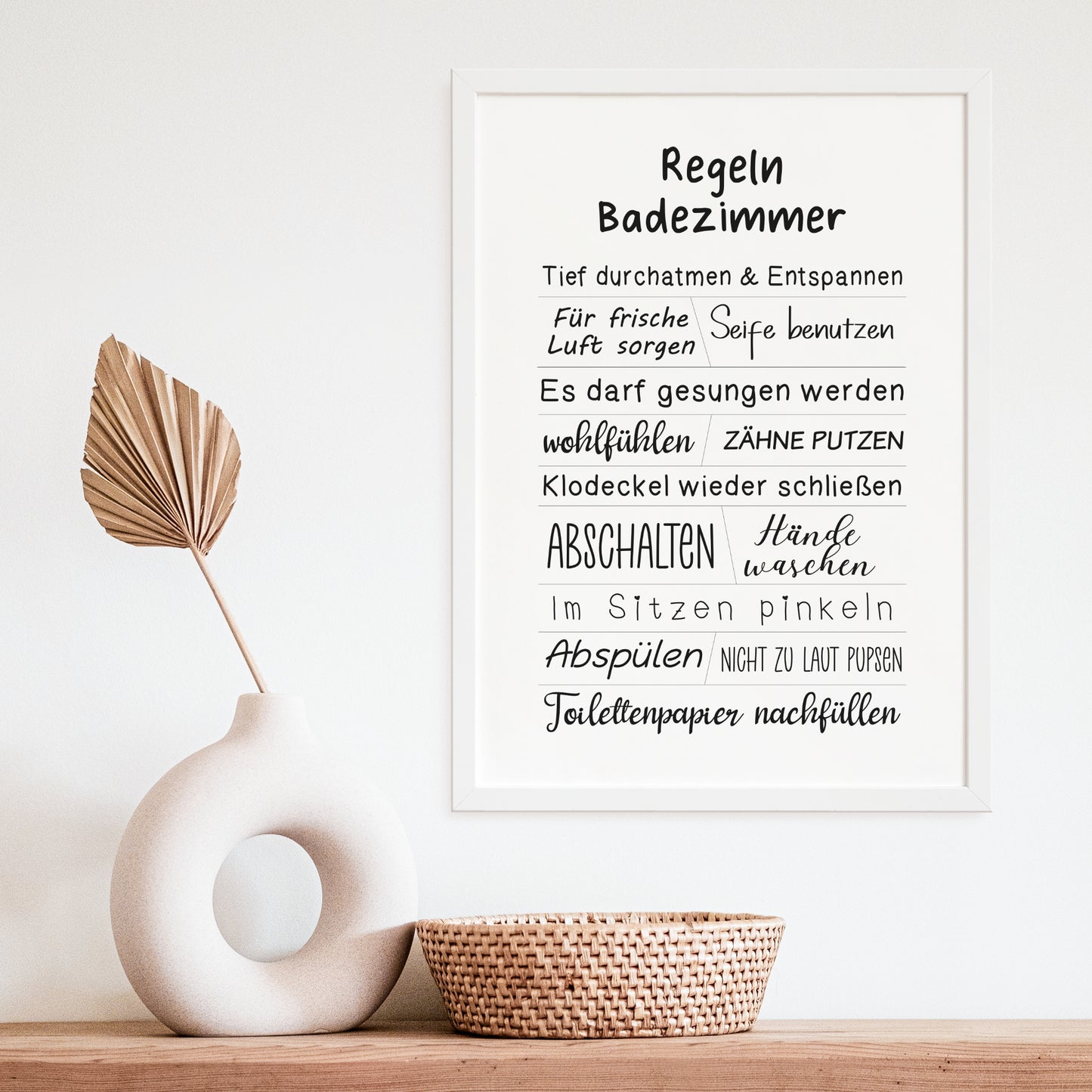 Badezimmer Regeln Poster Badezimmer Toilette Gäste WC