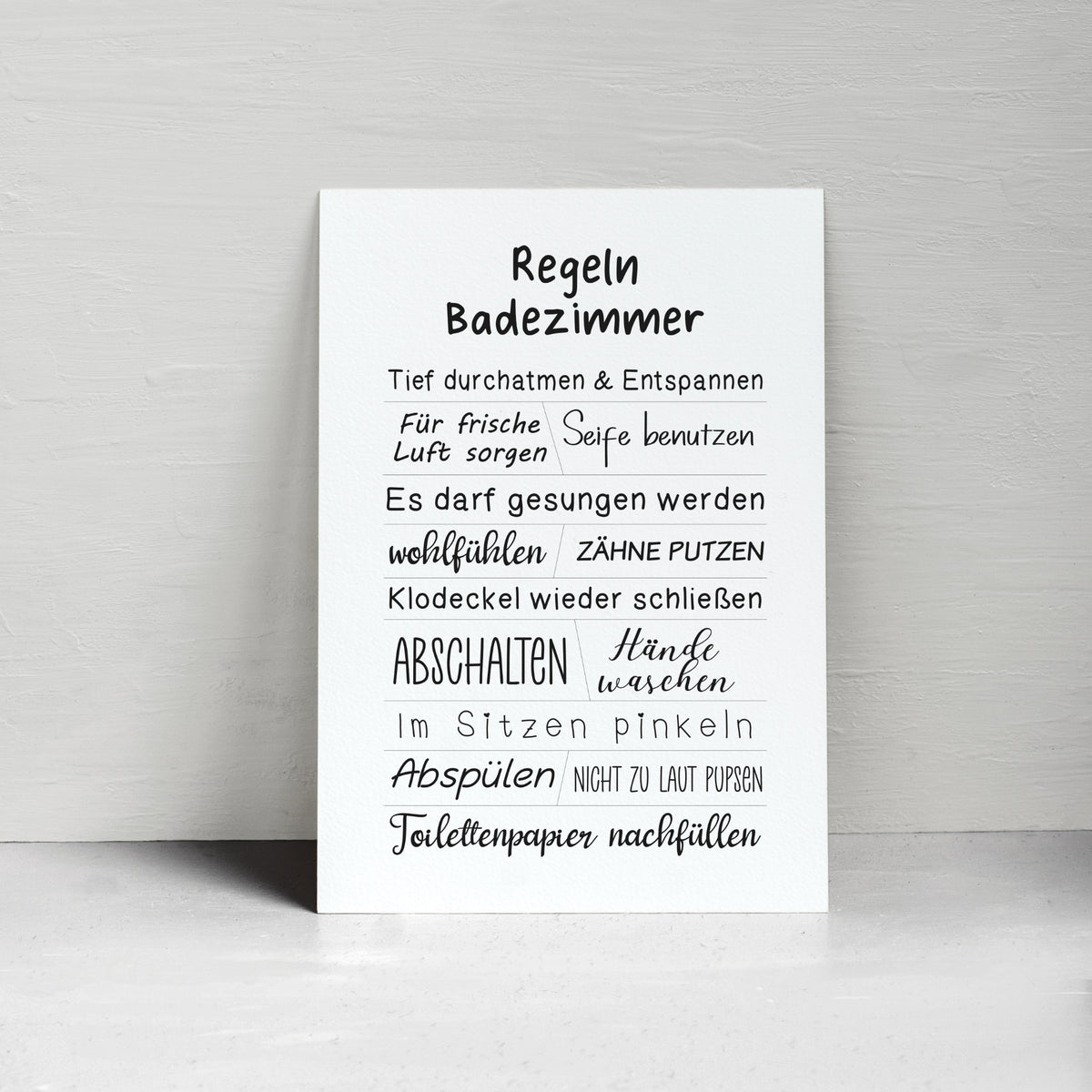 Badezimmer Regeln Poster Badezimmer Toilette Gäste WC
