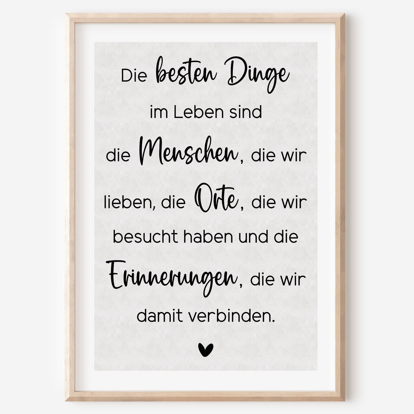 Beste Dinge Poster Zuhause Familie Home
