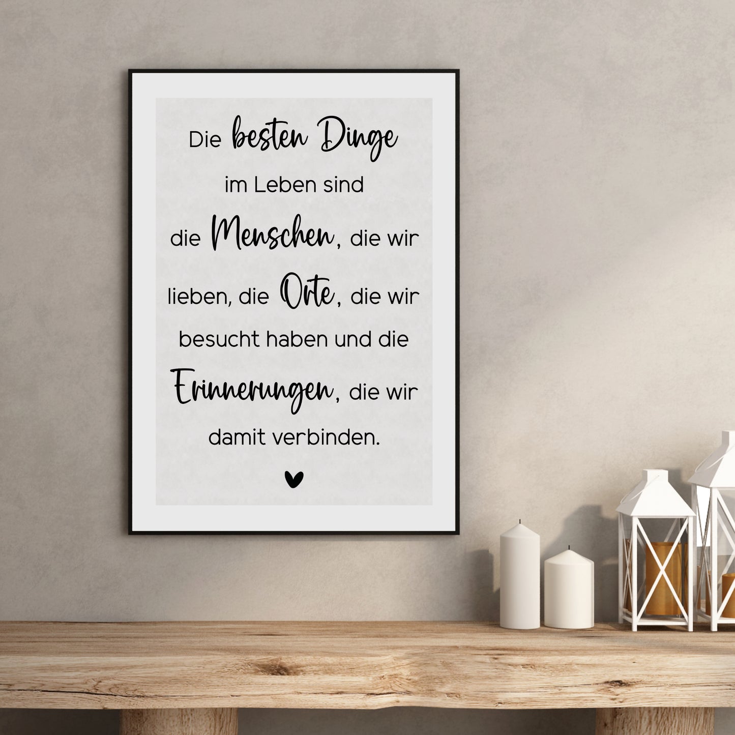 Beste Dinge Poster Zuhause Familie Home