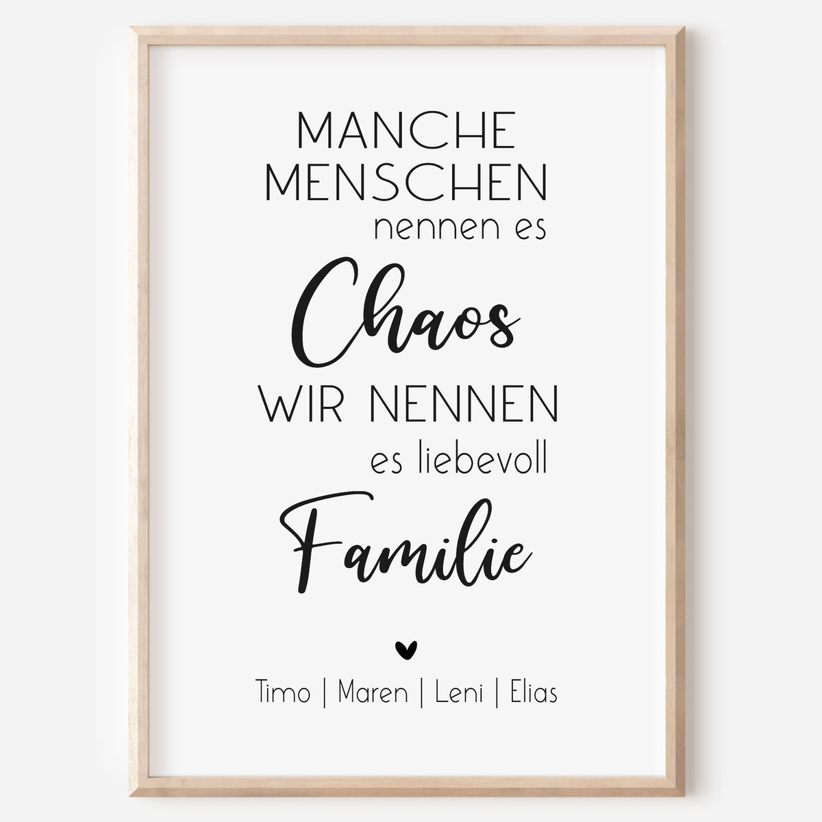 Chaos Familie Poster Home Wanddeko Haushalt Geschenk Wohnzimmer lustig Spruch