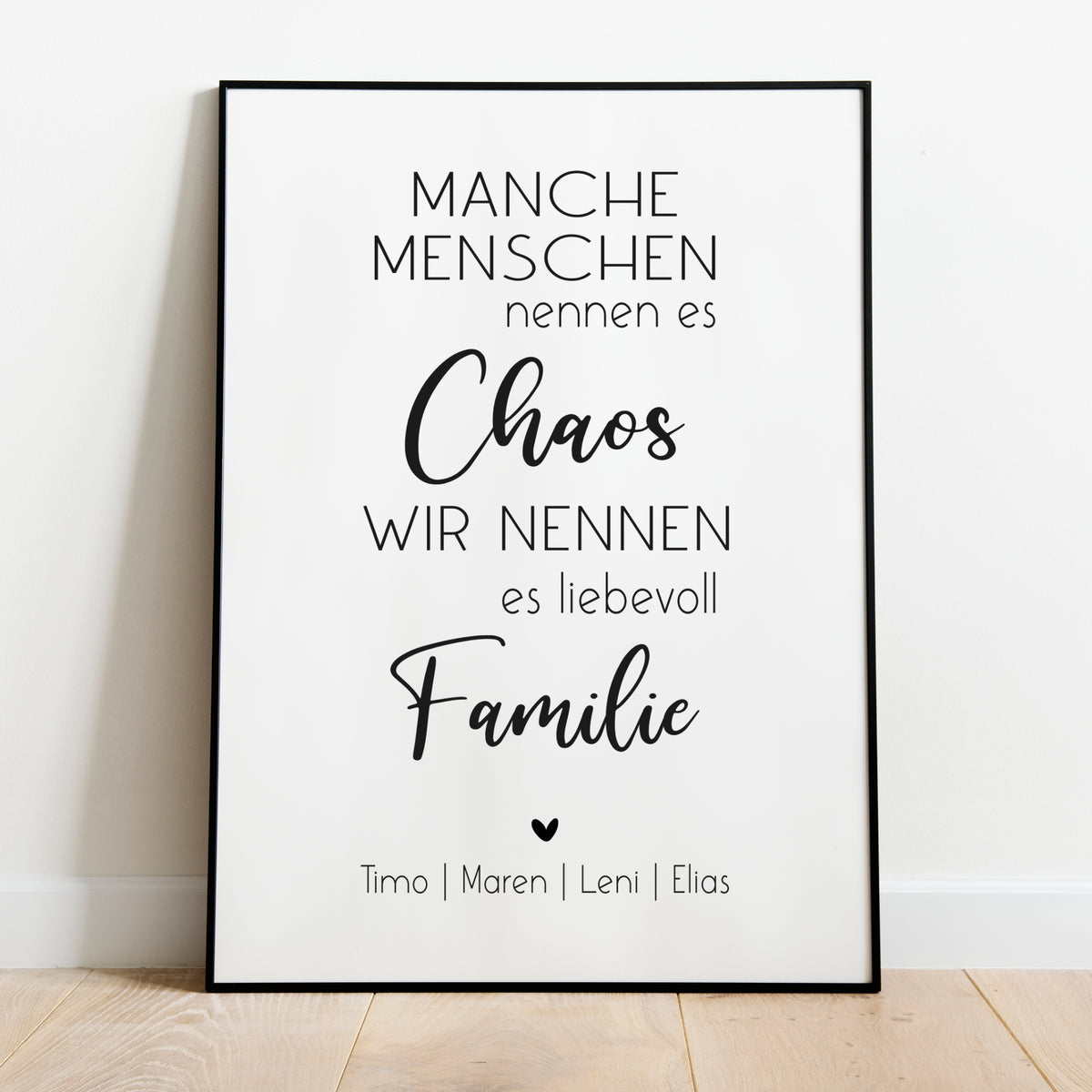 Chaos Familie Poster Home Wanddeko Haushalt Geschenk Wohnzimmer lustig Spruch
