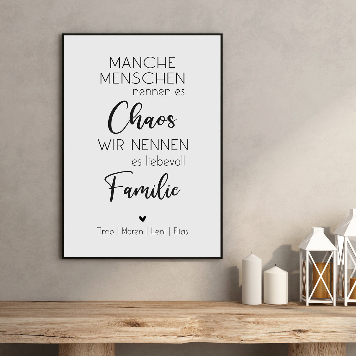 Chaos Familie Poster Home Wanddeko Haushalt Geschenk Wohnzimmer lustig Spruch
