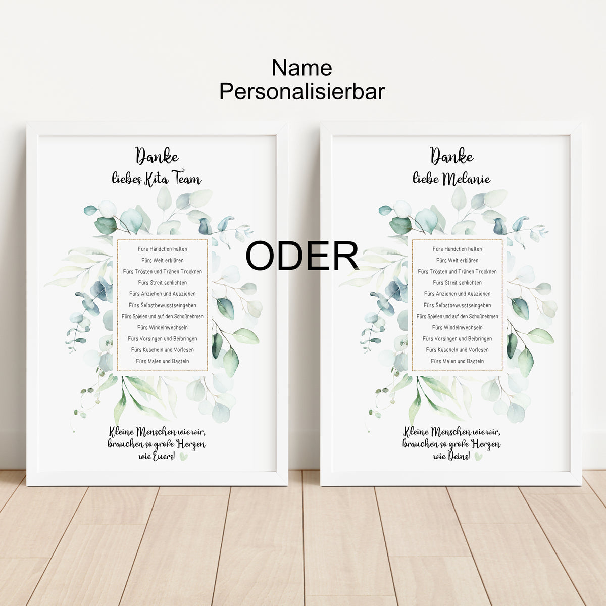 Abschiedsgeschenk Danke Kita Erzieherin Kindergarten Eukalyptus