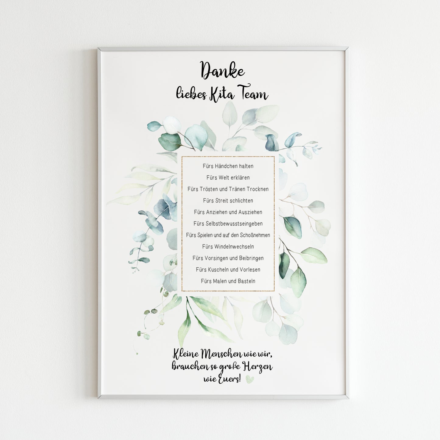 Abschiedsgeschenk Danke Kita Erzieherin Kindergarten Eukalyptus