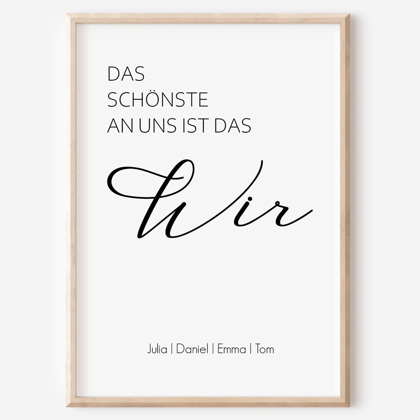 Familie Poster Home Zuhause personalisiert