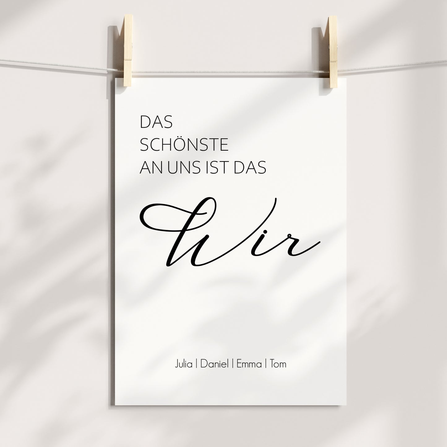 Familie Poster Home Zuhause personalisiert