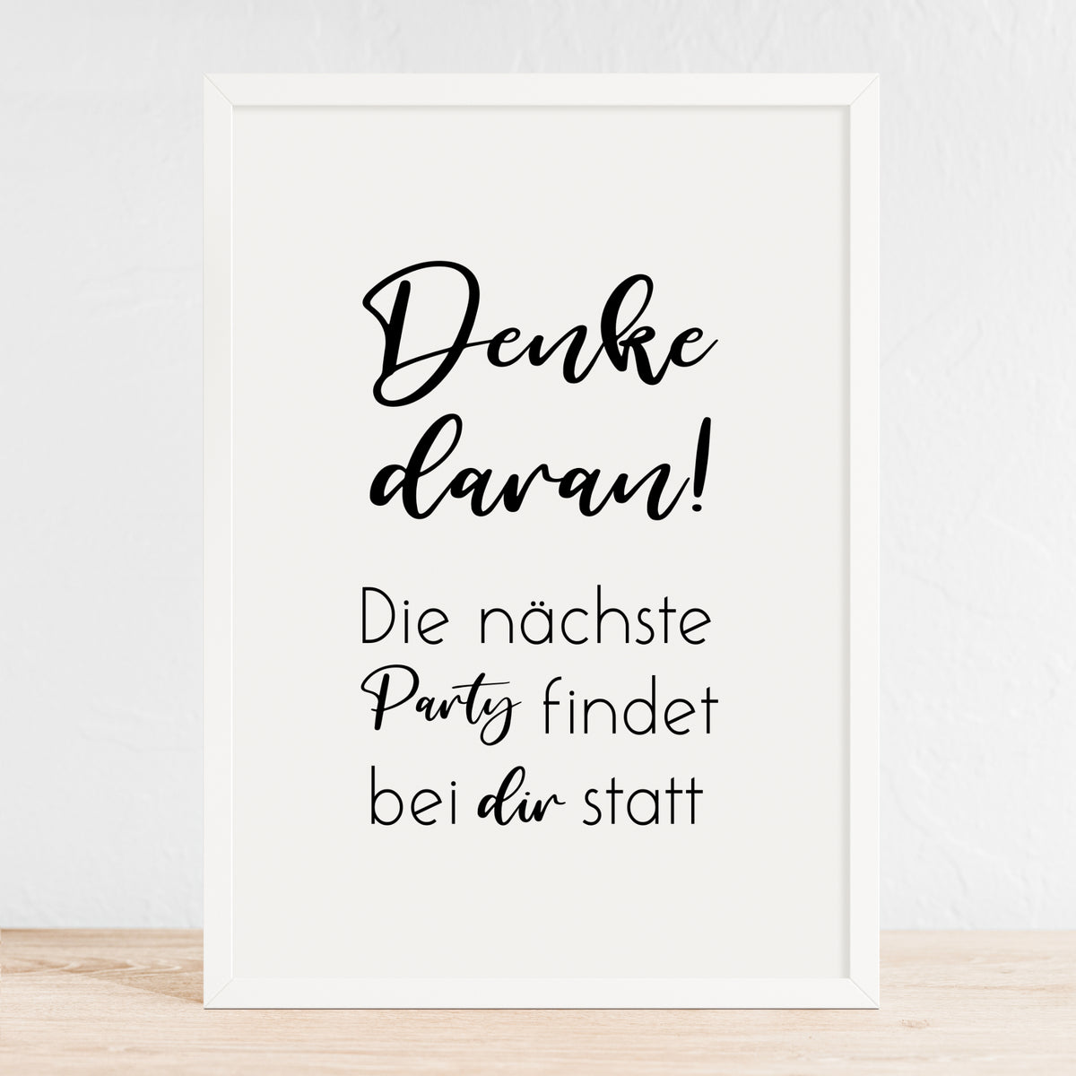 Denke Daran Poster Badezimmer Toilette Gäste WC