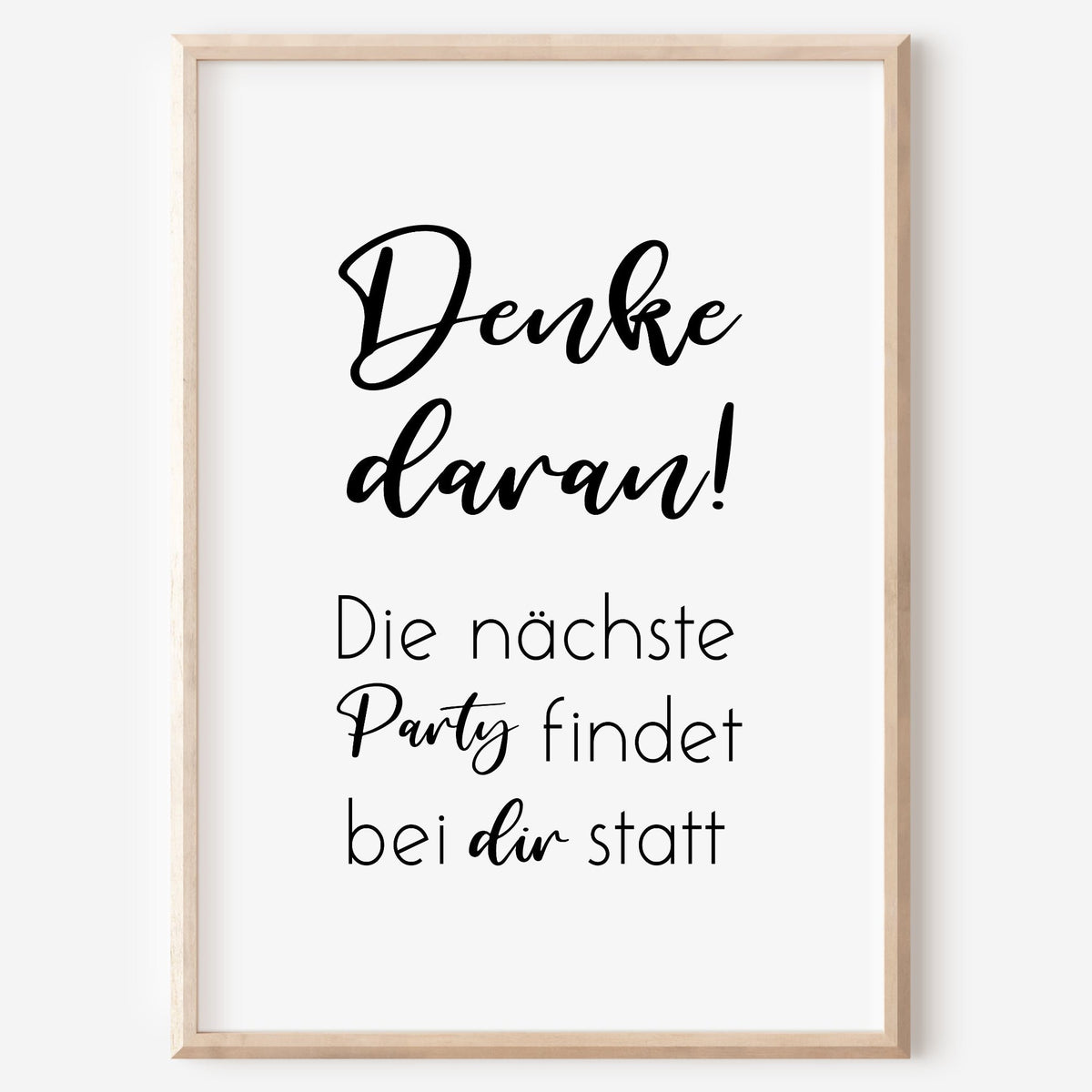 Denke Daran Poster Badezimmer Toilette Gäste WC