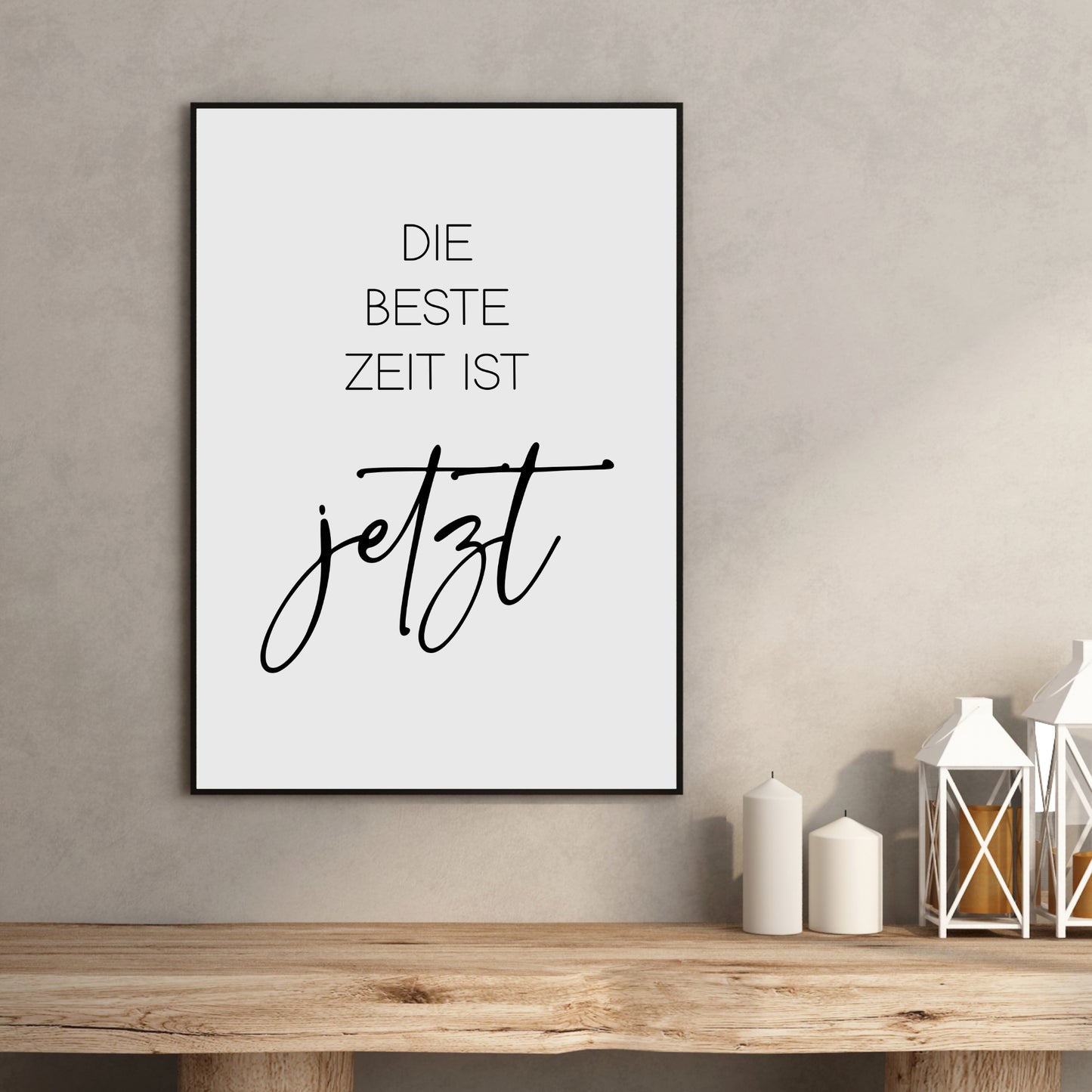 Beste Zeit Poster Home Zuhause Arbeitszimmer