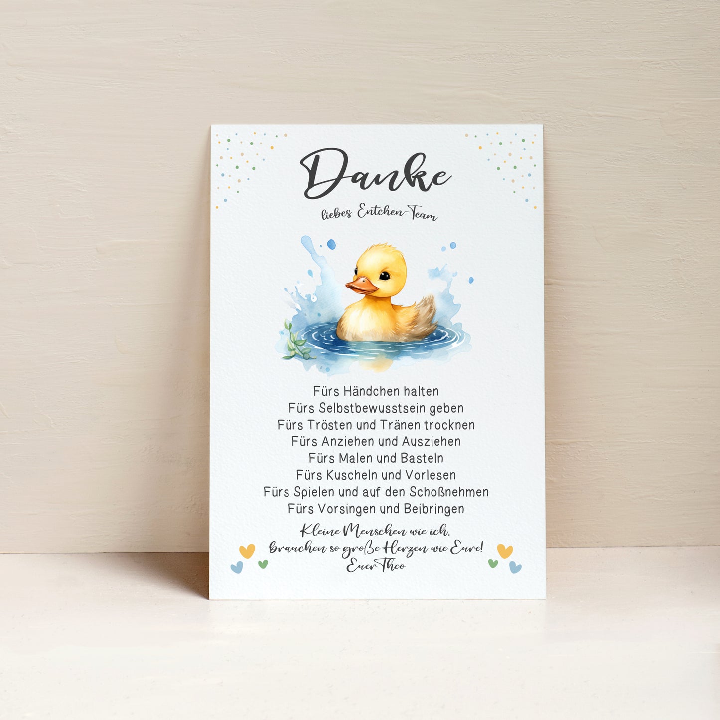 Abschiedsgeschenk Danke Kita Erzieherin Kindergarten Ente