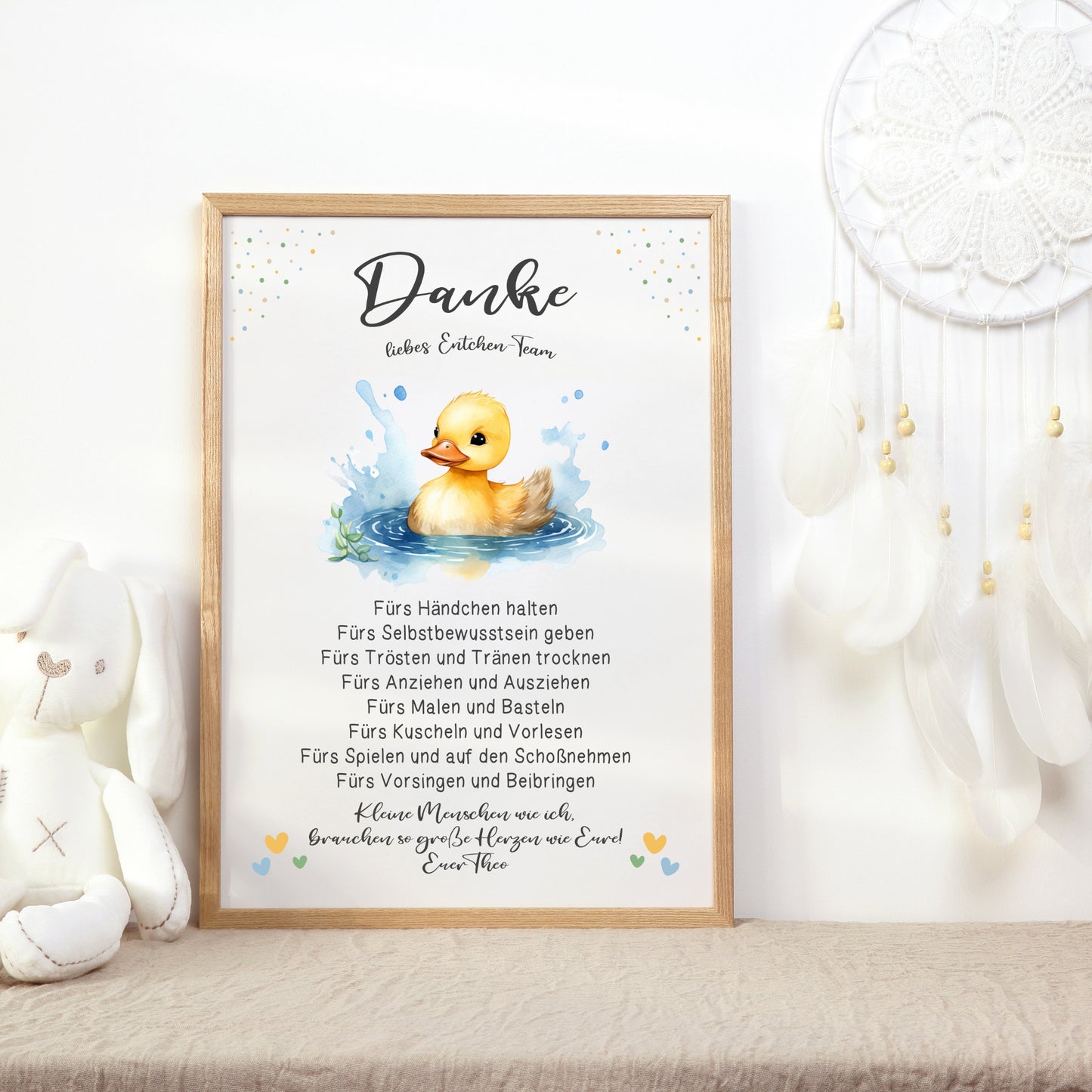 Abschiedsgeschenk Danke Kita Erzieherin Kindergarten Ente