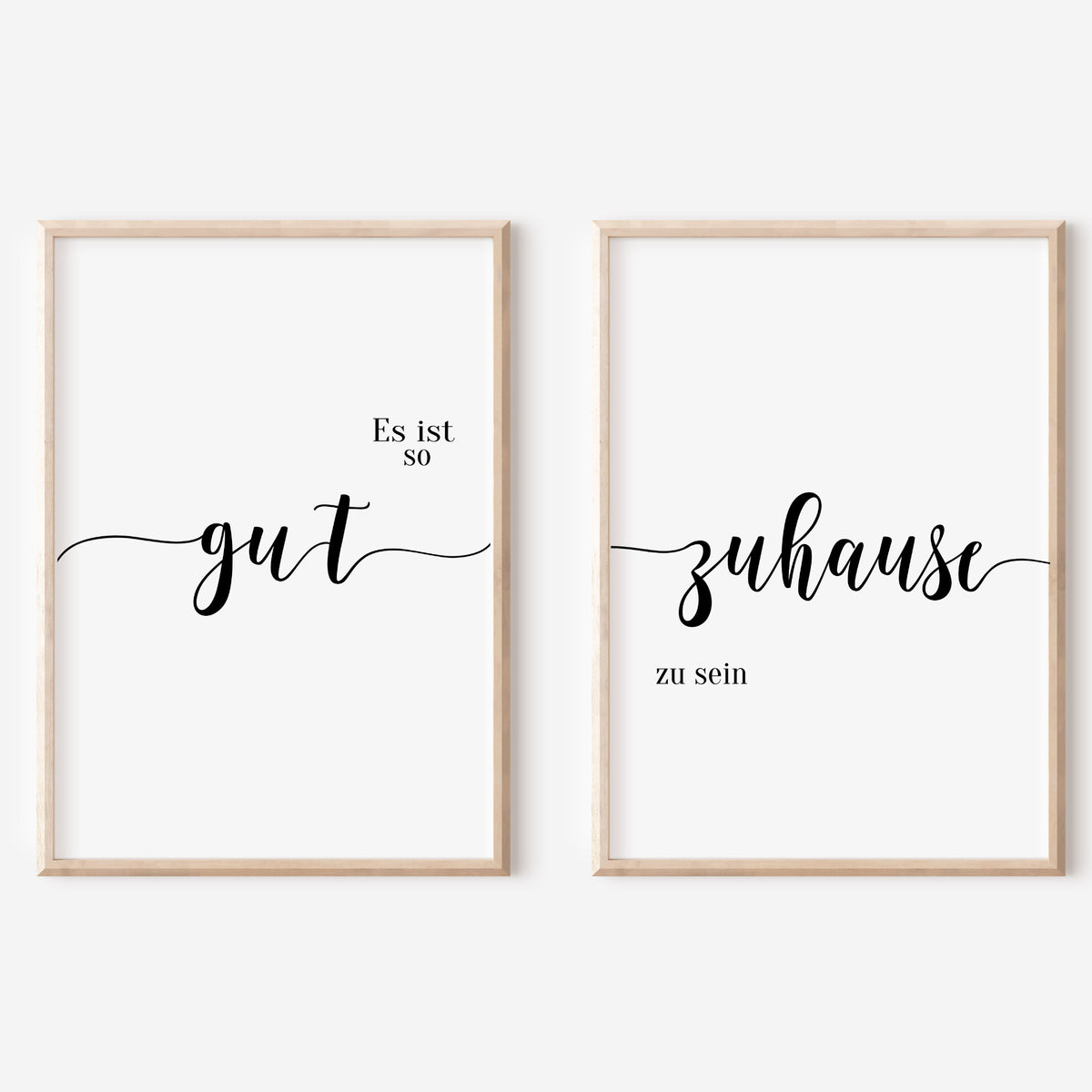 Es ist so gut 2er Set Poster Spruch Home Zuhause