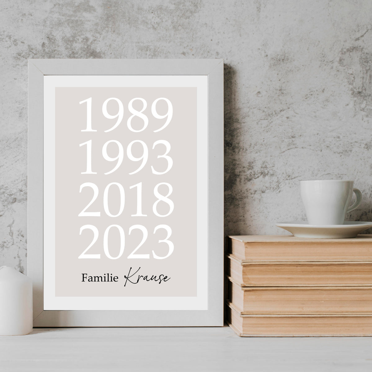 Familie Poster Geburtsjahre Zuhause Home personalisiert Wanddekoration