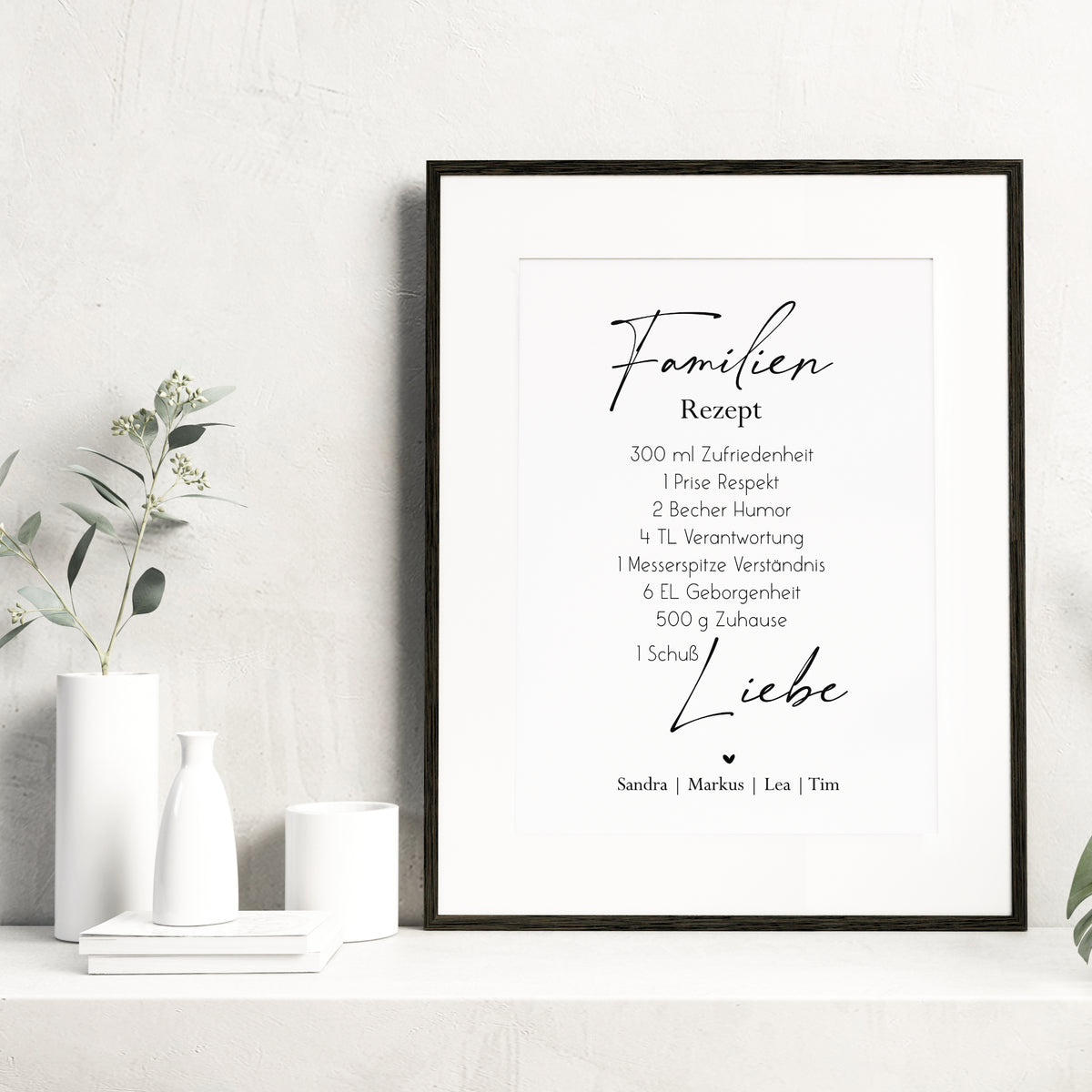 Familie Poster Küche Rezept Zuhause Poster Home personalisiert