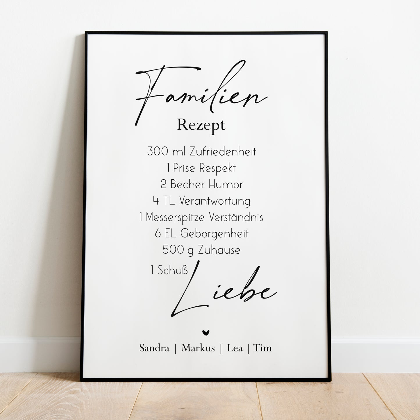 Familie Poster Küche Rezept Zuhause Poster Home personalisiert