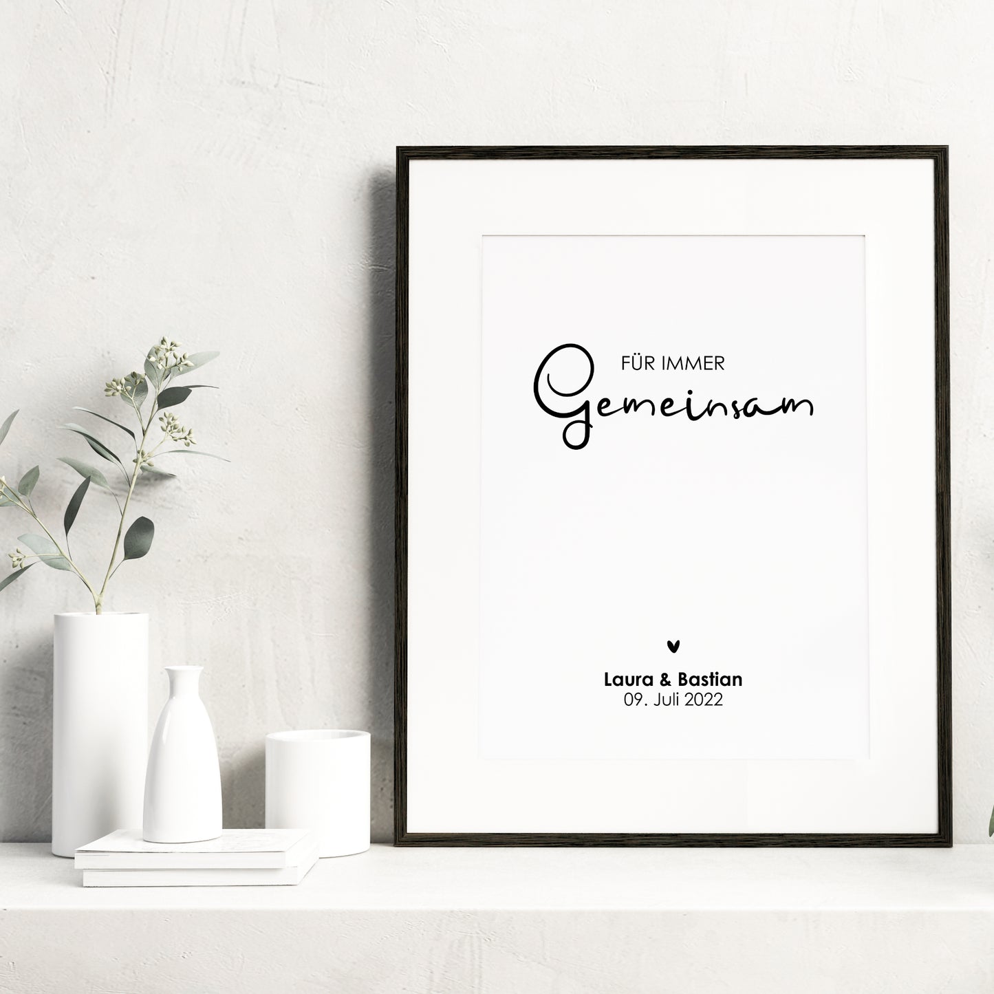 Pärchen Poster Gemeinsam Personalisiert Hochzeit Hochzeitstag Verlobung Heirat Hochzeitspaar