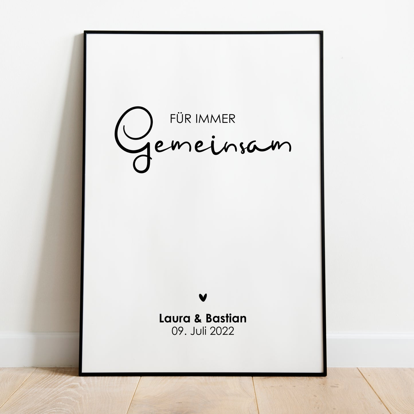 Pärchen Poster Gemeinsam Personalisiert Hochzeit Hochzeitstag Verlobung Heirat Hochzeitspaar