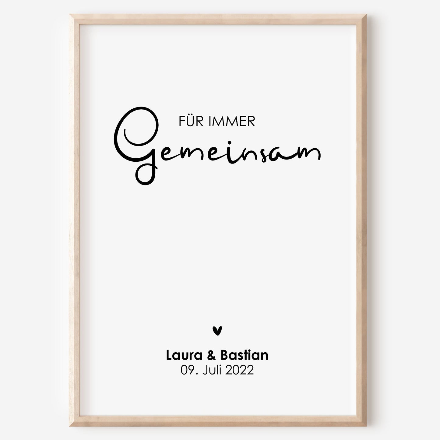 Pärchen Poster Gemeinsam Personalisiert Hochzeit Hochzeitstag Verlobung Heirat Hochzeitspaar