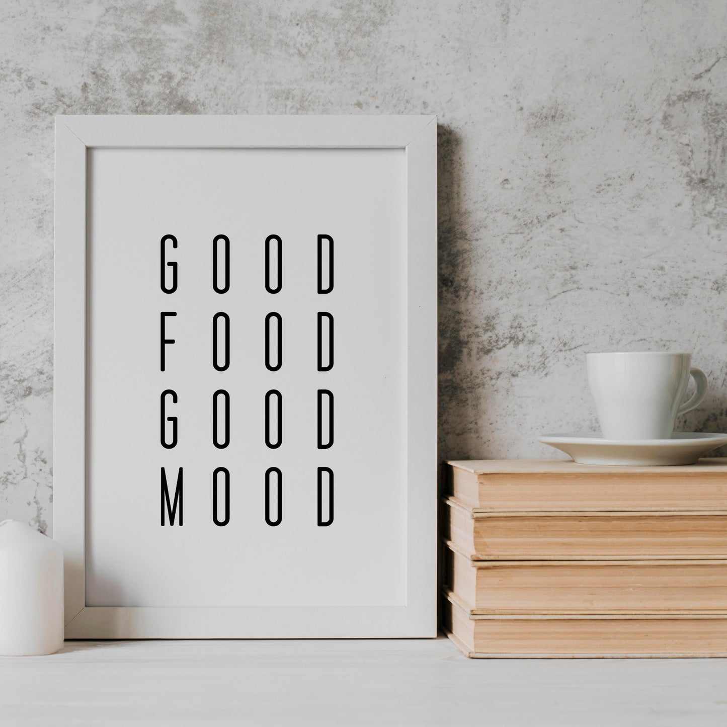 Good Food Poster Küchenbild Familie Home Zuhause Wanddeko schwarz weiß