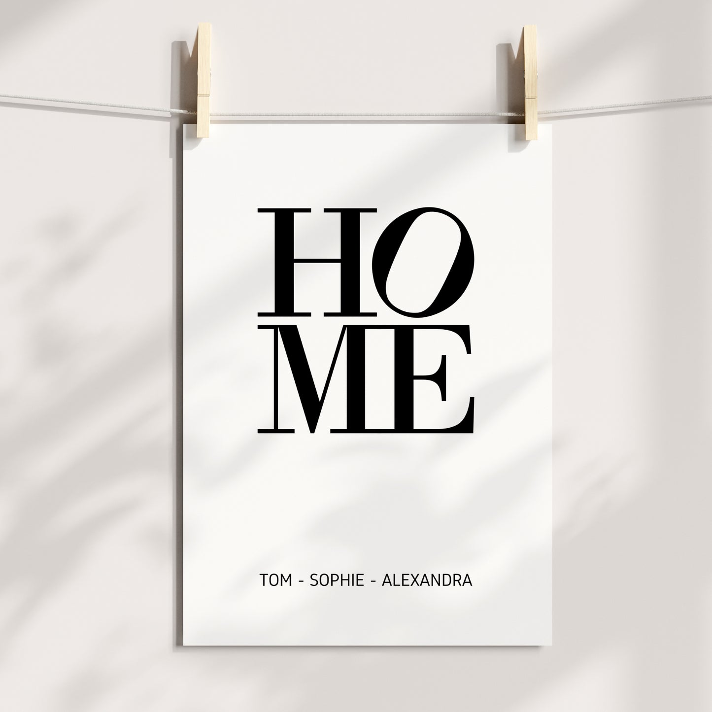 HOME Poster Familie Zuhause personalisiert