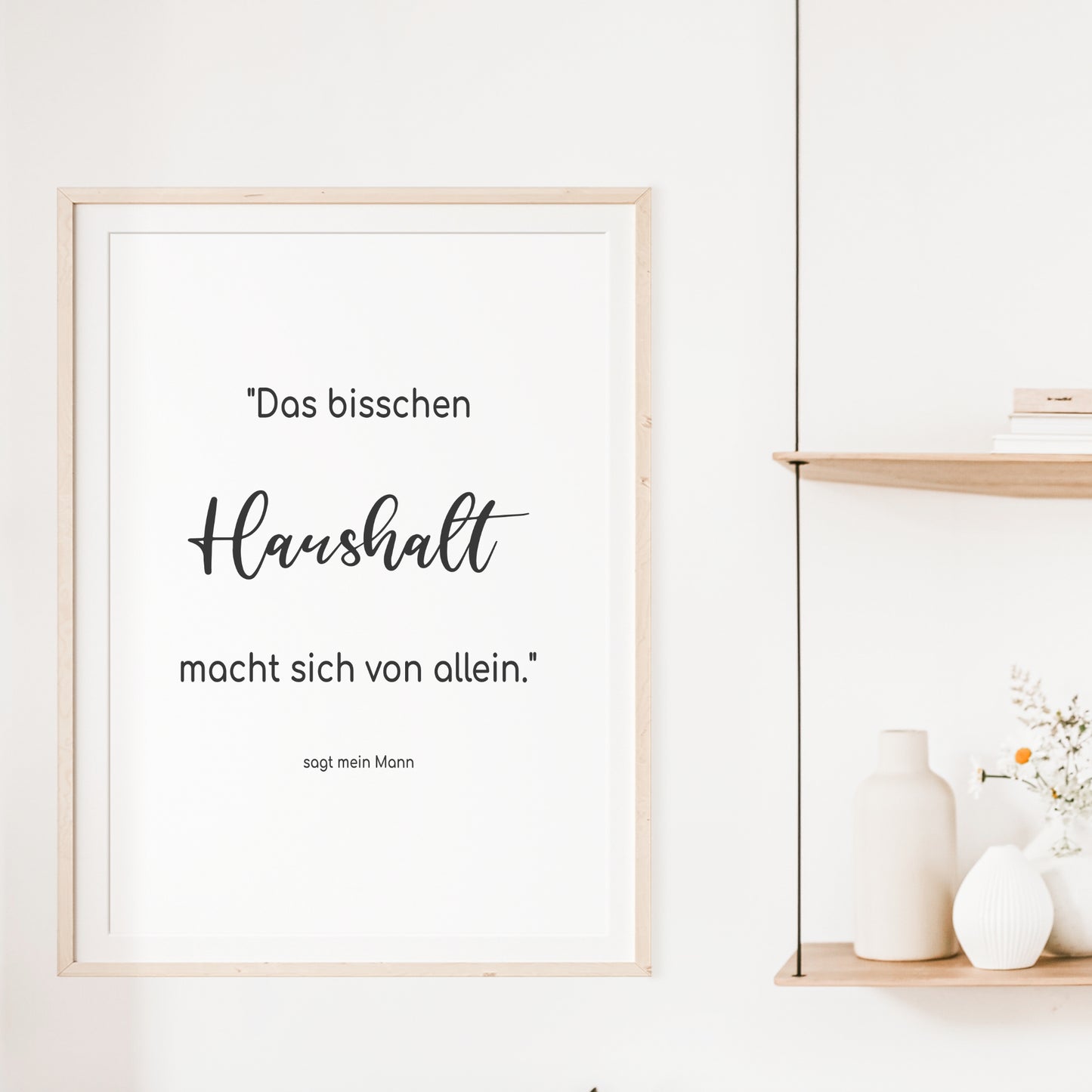 Haushalt Poster Waschküche Wäsche HWR Raum Toilette Badezimmer Minimalistisch witzig Humor