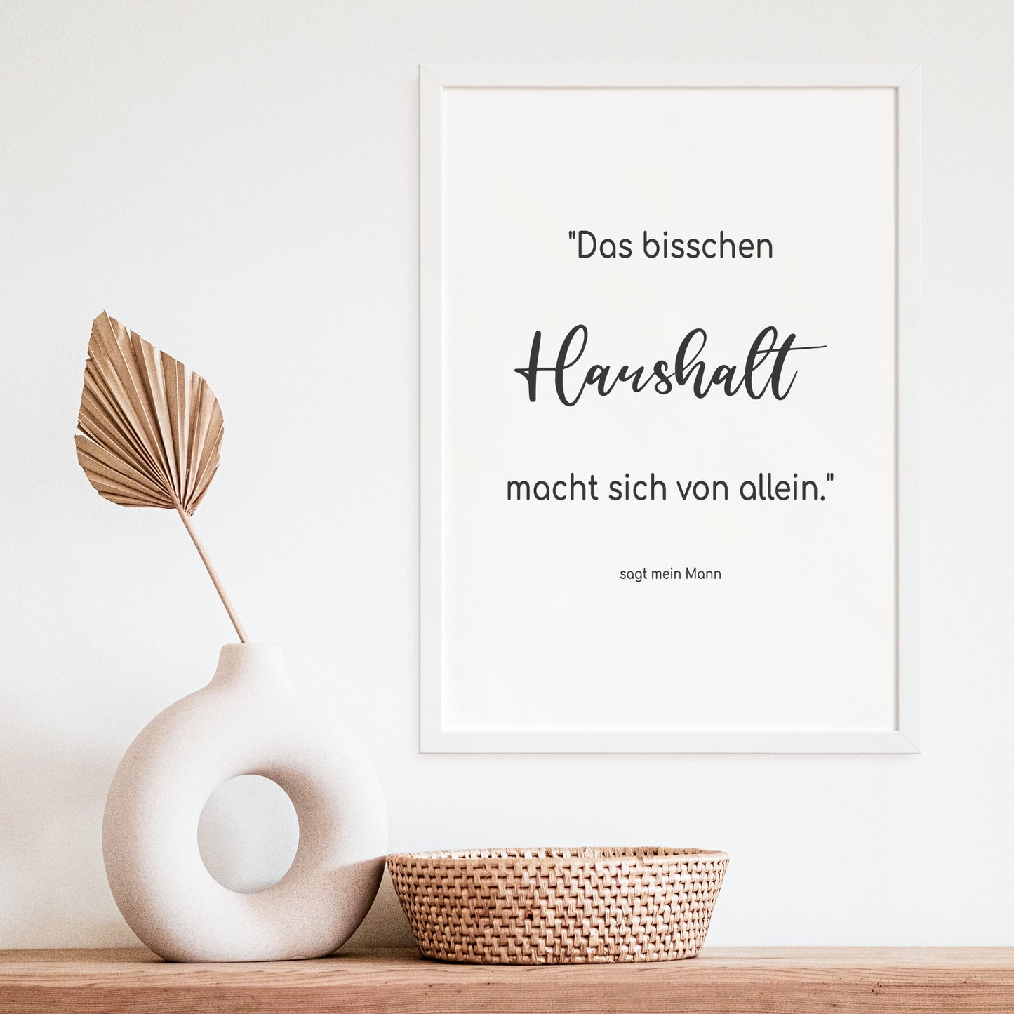 Haushalt Poster Waschküche Wäsche HWR Raum Toilette Badezimmer Minimalistisch witzig Humor
