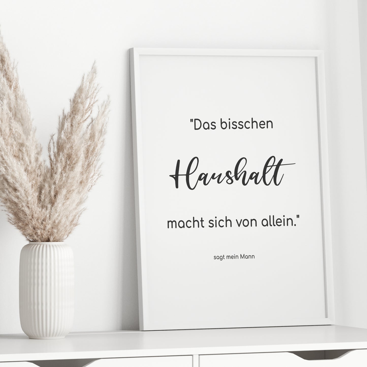 Haushalt Poster Waschküche Wäsche HWR Raum Toilette Badezimmer Minimalistisch witzig Humor