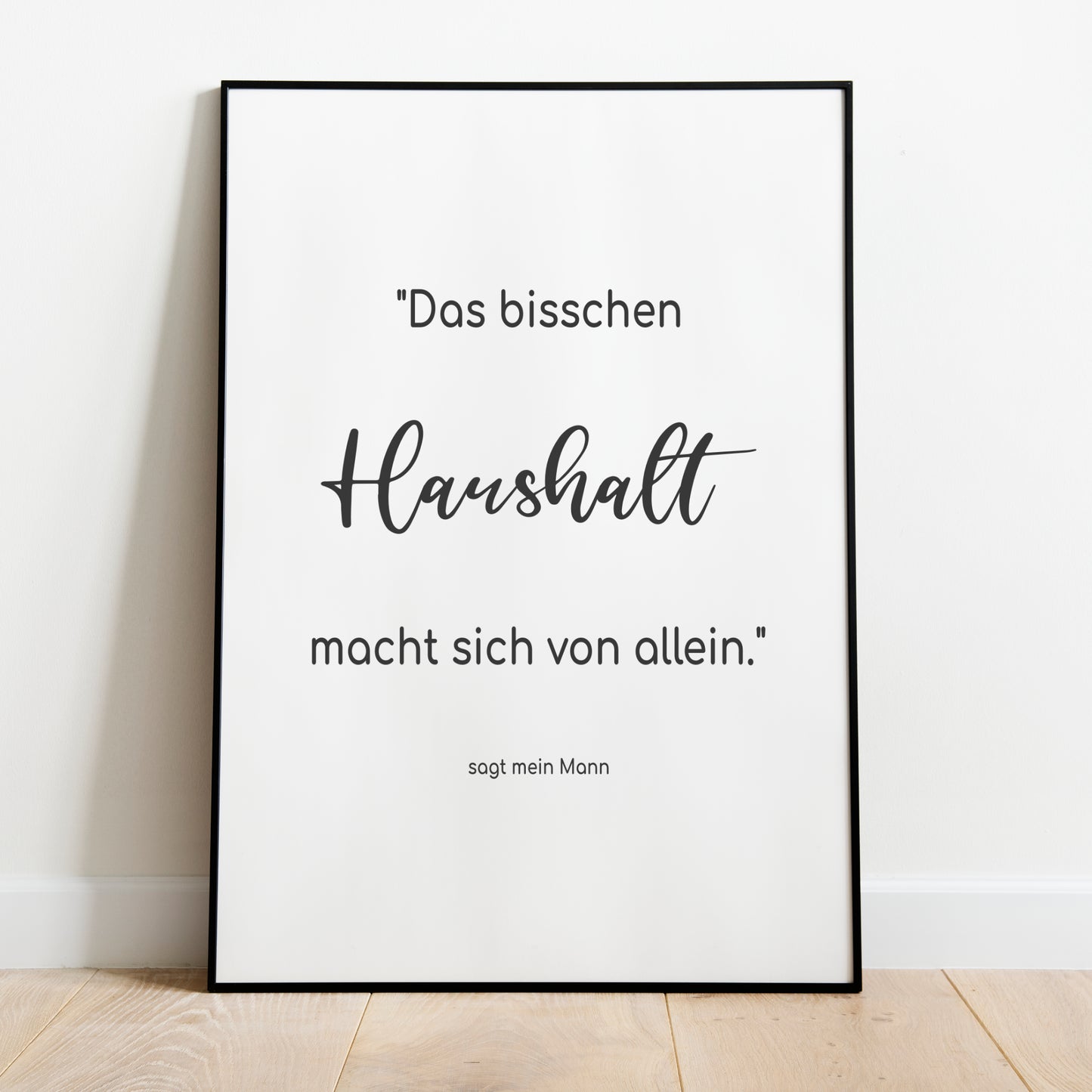 Haushalt Poster Waschküche Wäsche HWR Raum Toilette Badezimmer Minimalistisch witzig Humor