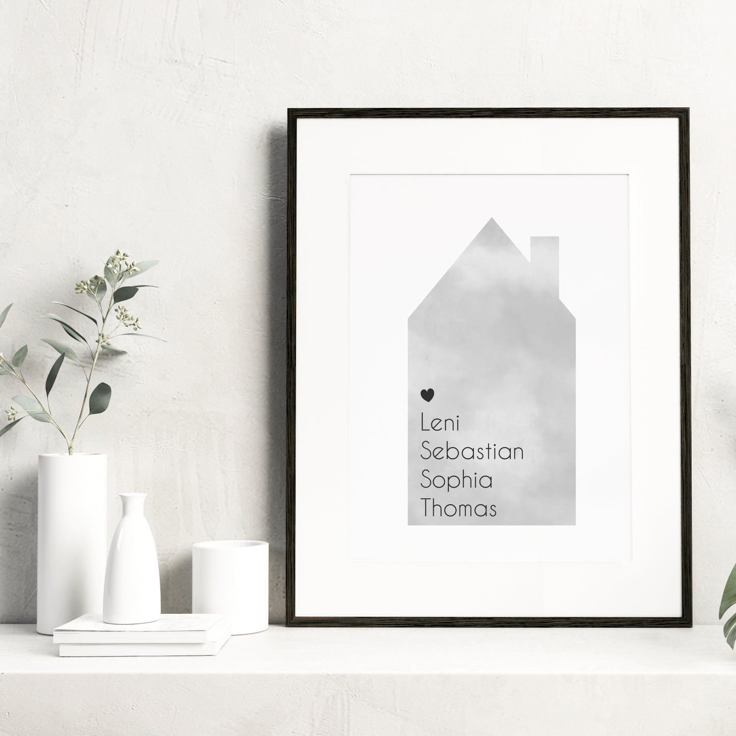 Haus Poster Familie Zuhause Home personalisiert