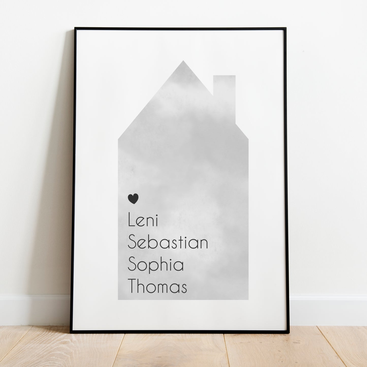 Haus Poster Familie Zuhause Home personalisiert