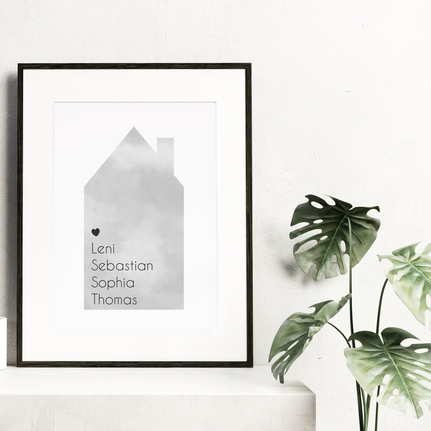 Haus Poster Familie Zuhause Home personalisiert