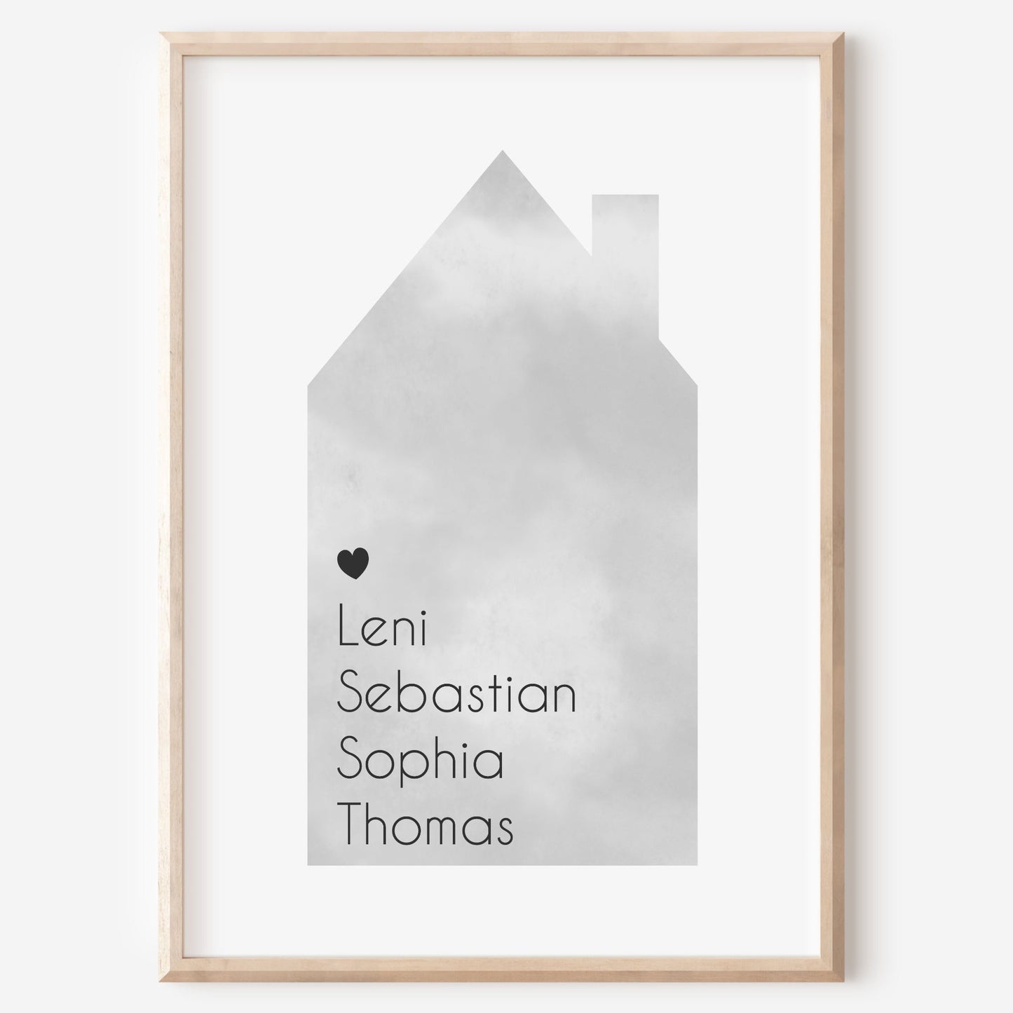 Haus Poster Familie Zuhause Home personalisiert