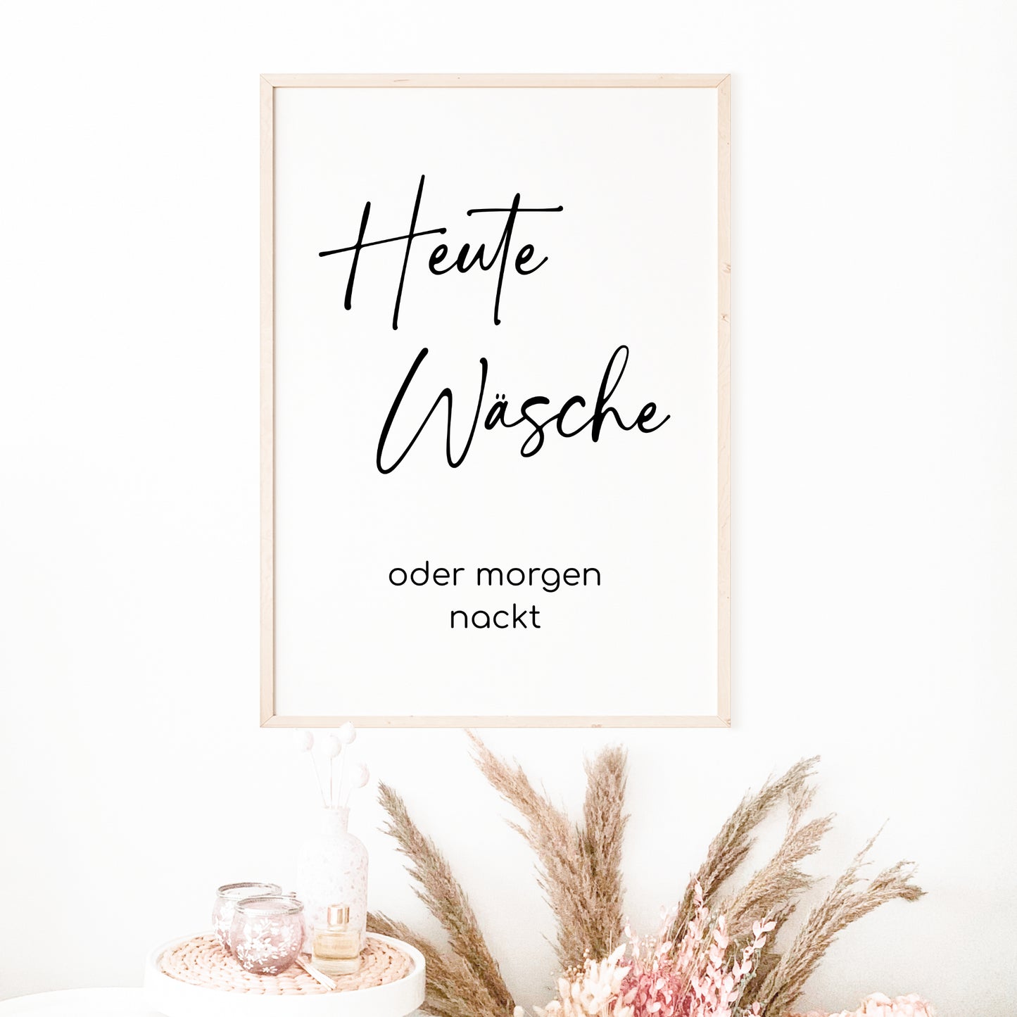 Heute Wäsche Poster Badezimmer Wäscheraum HWR Raum