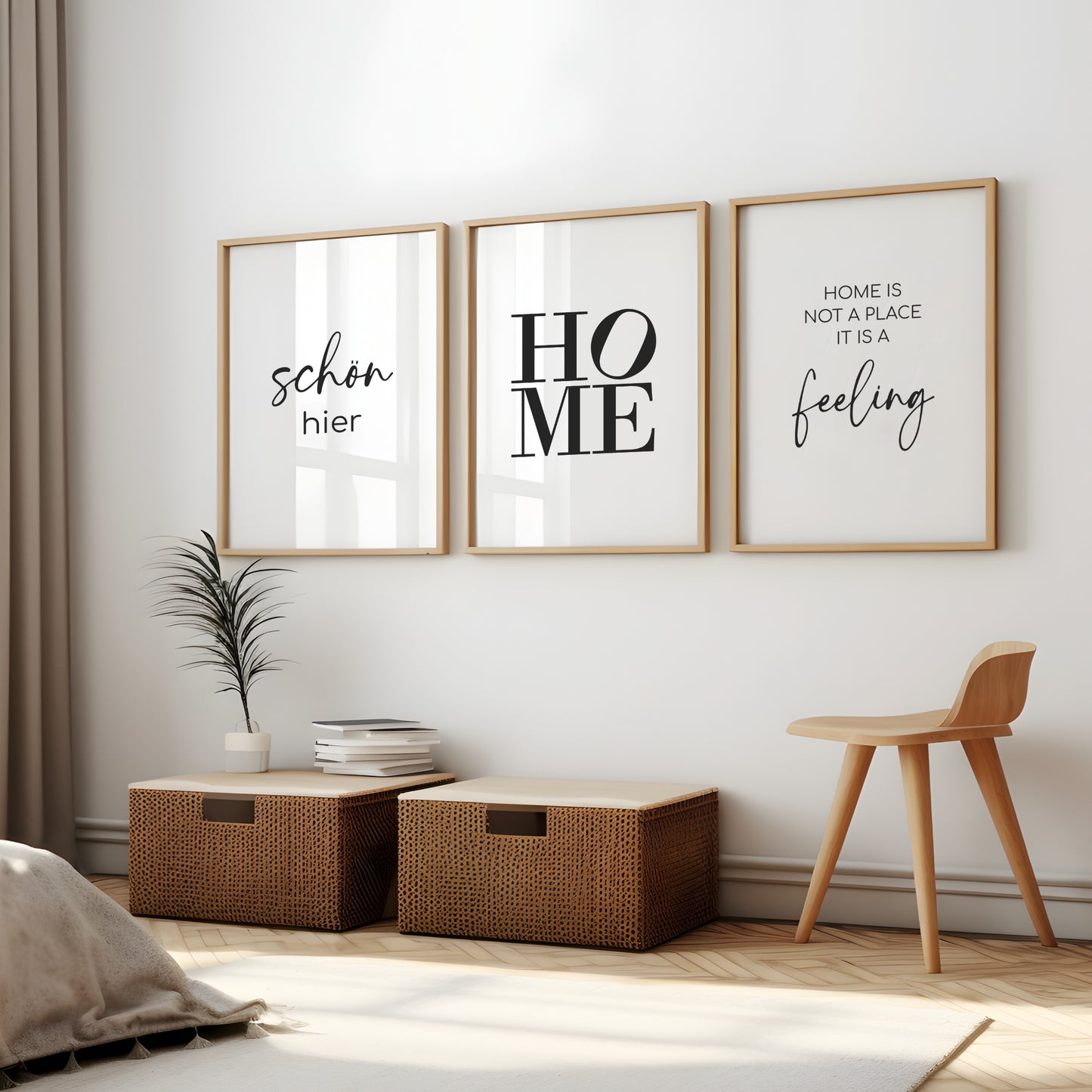 Home Poster 3er Set Zuhause Schön hier