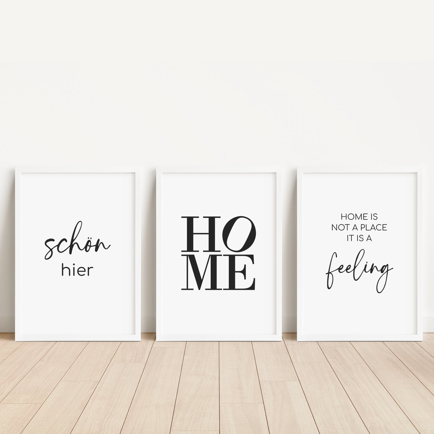 Home Poster 3er Set Zuhause Schön hier