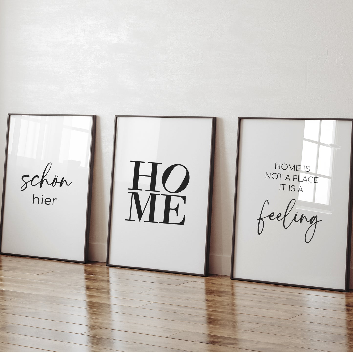 Home Poster 3er Set Zuhause Schön hier