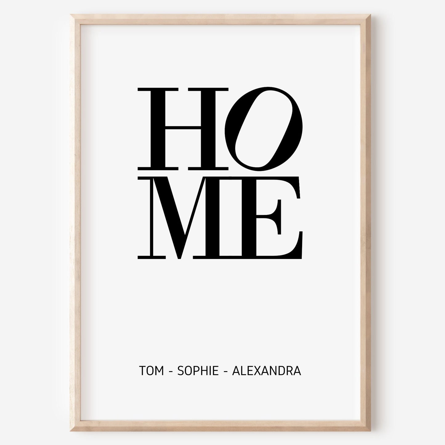 HOME Poster Familie Zuhause personalisiert
