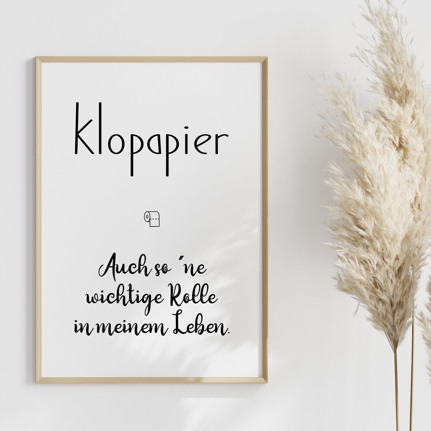 Klopapier Poster Badezimmer Toilette Gäste WC