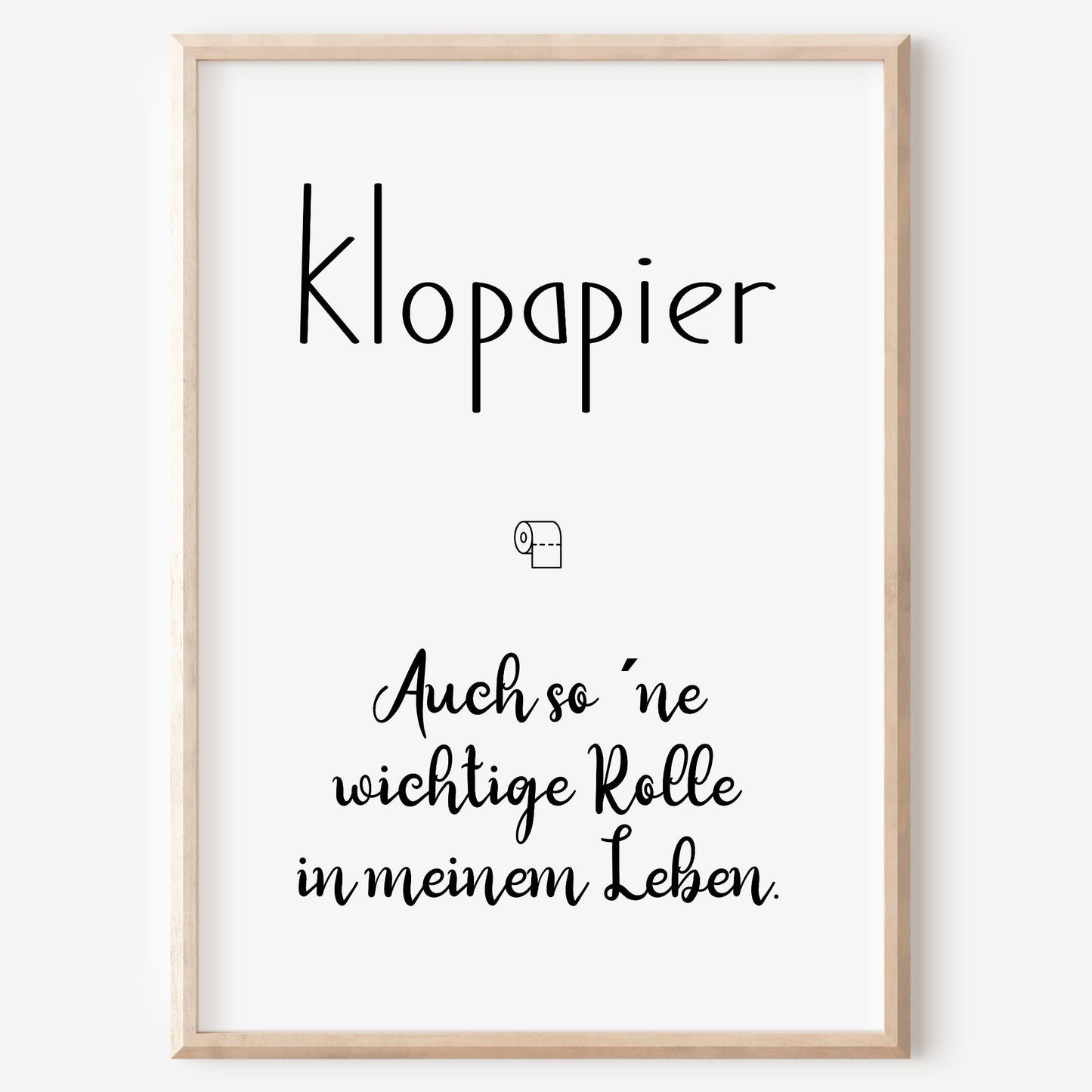 Klopapier Poster Badezimmer Toilette Gäste WC