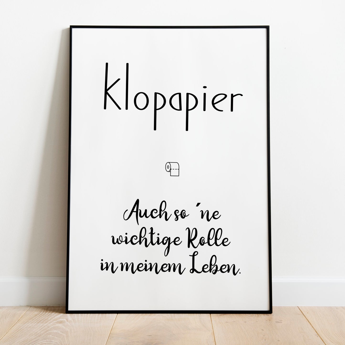 Klopapier Poster Badezimmer Toilette Gäste WC
