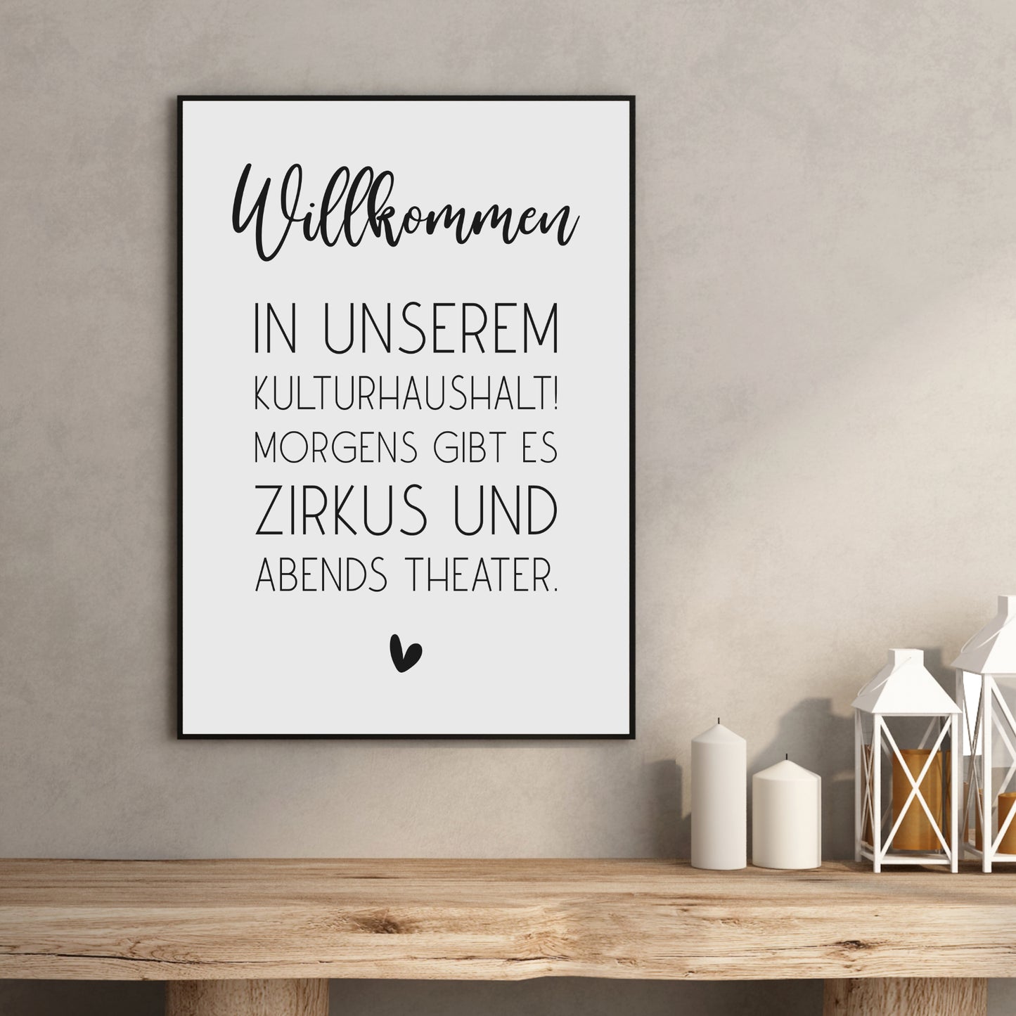Kulturhaushalt Poster Home Zuhause Familie