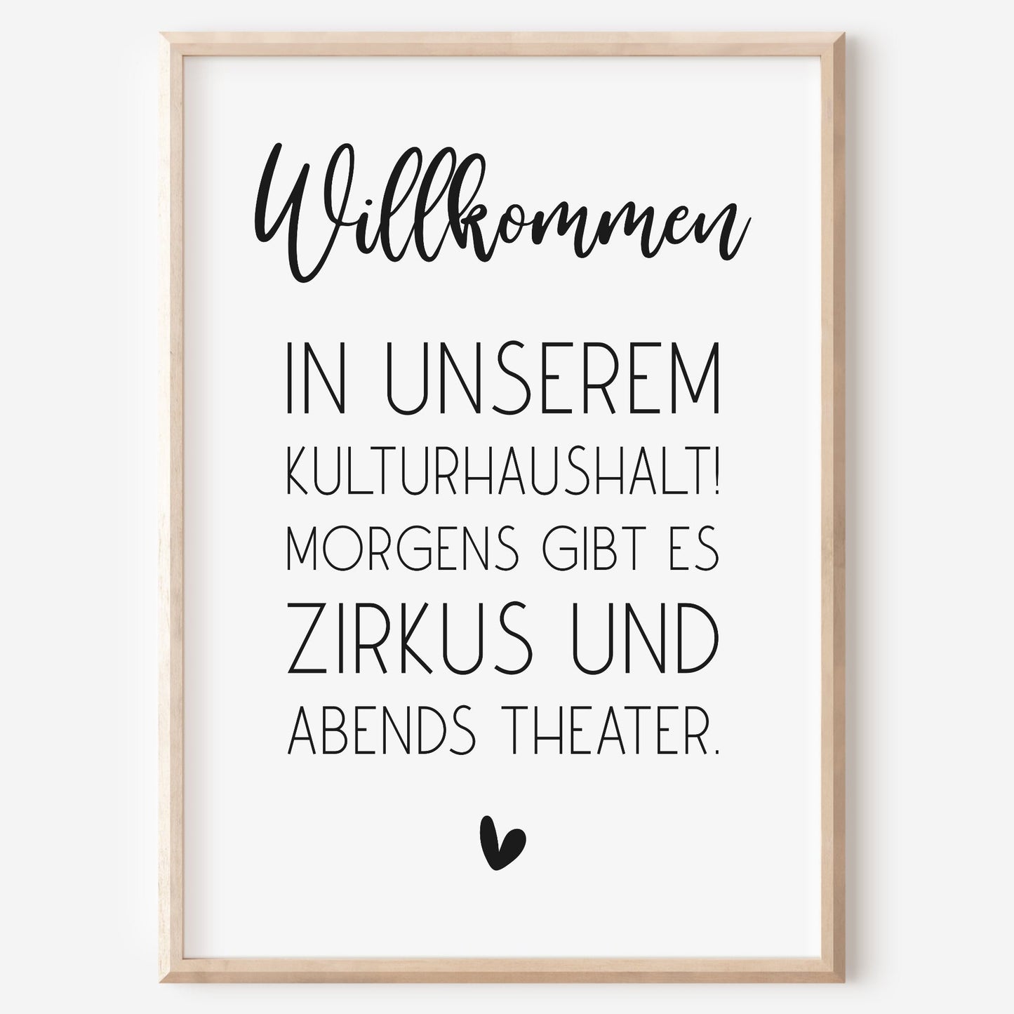 Kulturhaushalt Poster Home Zuhause Familie