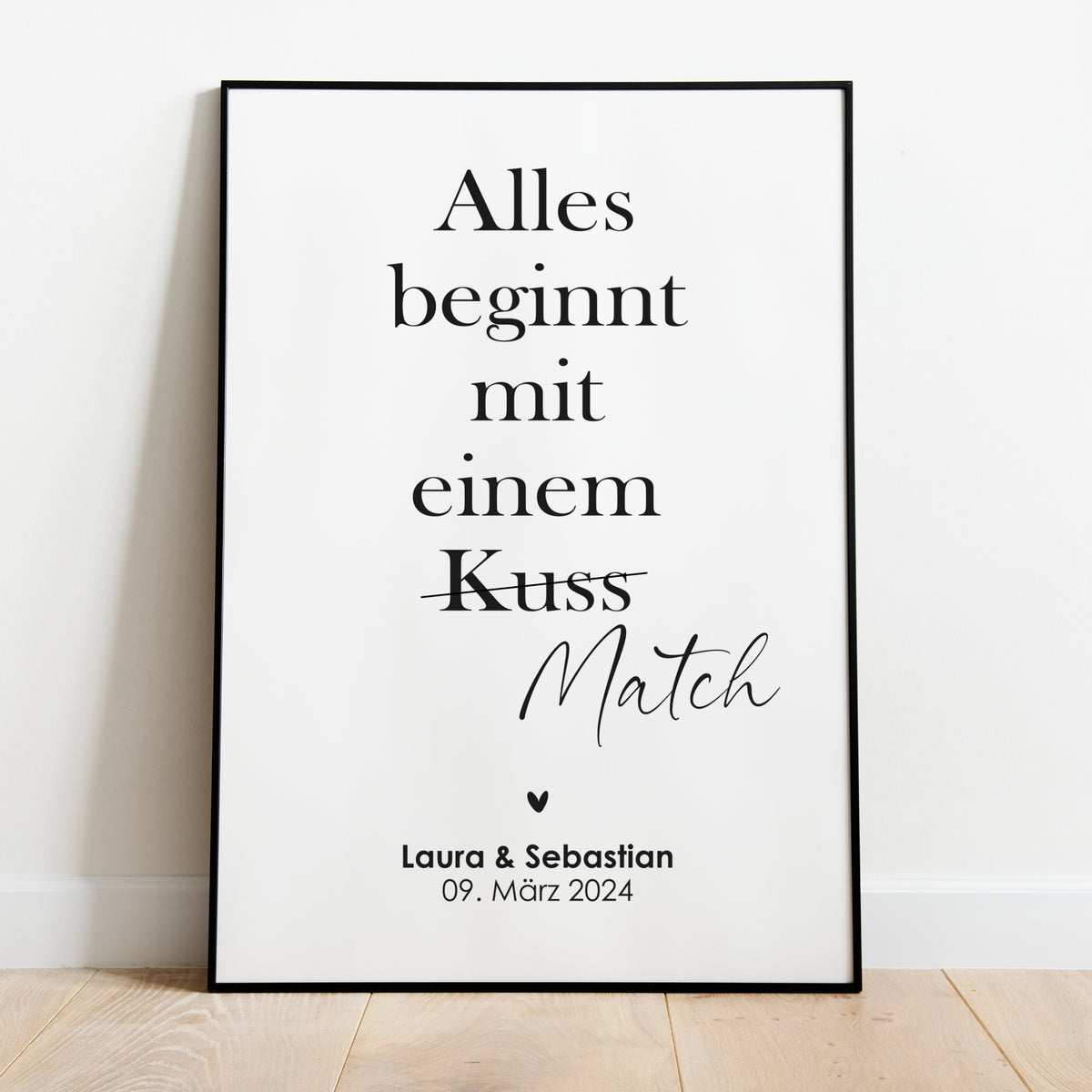 Pärchen Poster Match Personalisiert Hochzeit Hochzeitstag Verlobung Heirat Hochzeitspaar