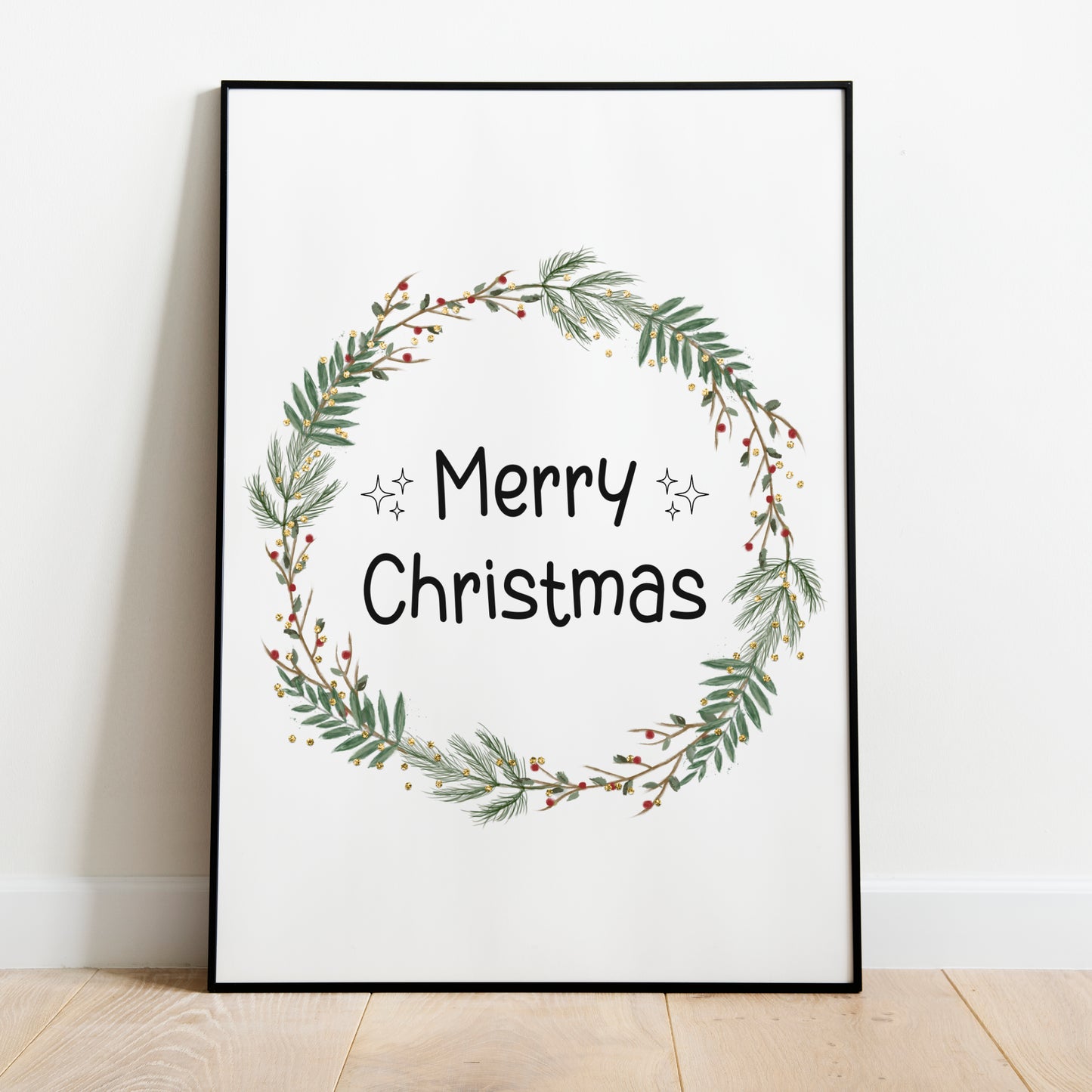 Weihnachten Poster Weihnachtsdeko Weihnachtskranz Tannenzapfen Weihnachtsposter