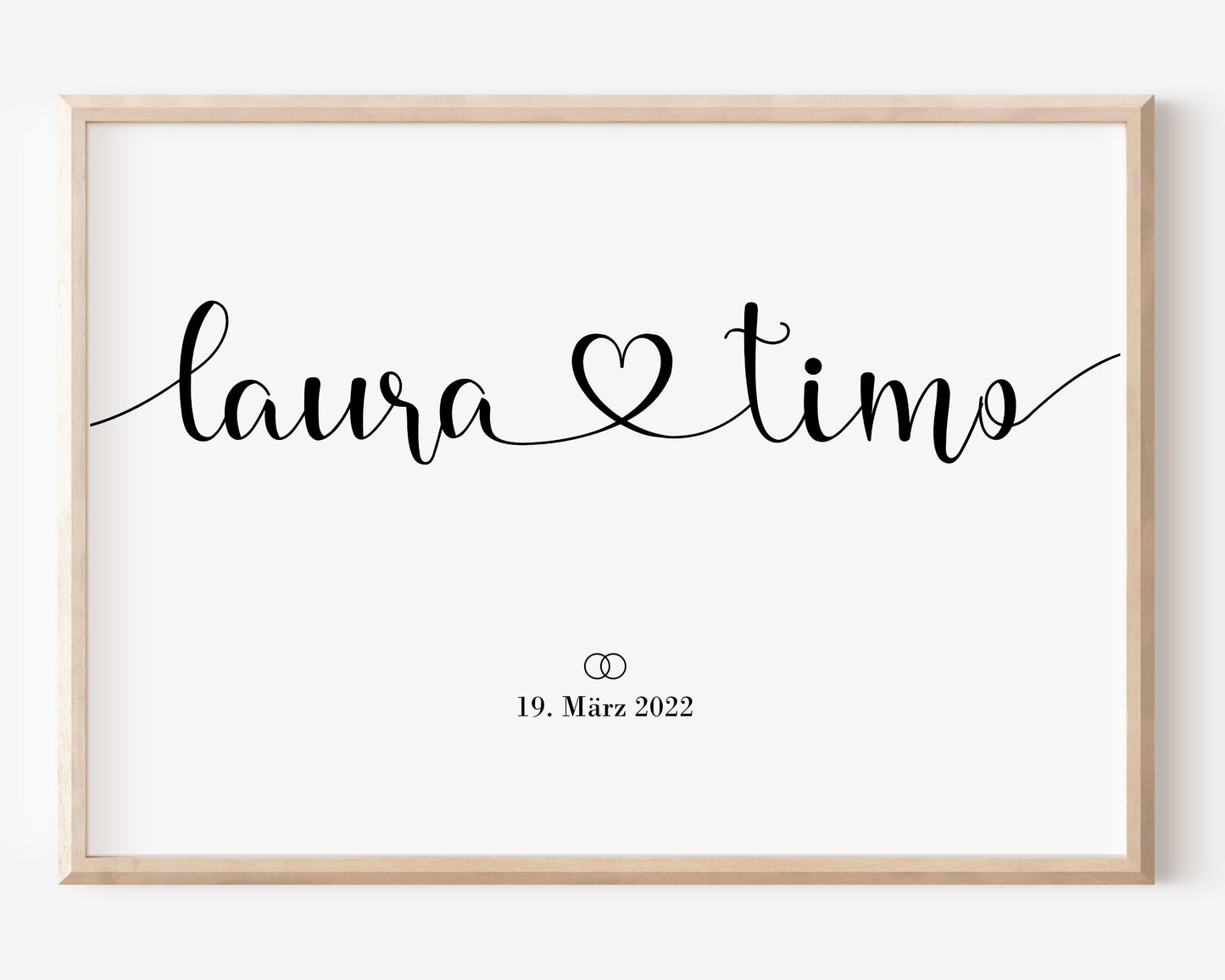 Pärchen Poster Namen Personalisiert Hochzeit Beziehung Verlobung Heirat Hochzeitspaar