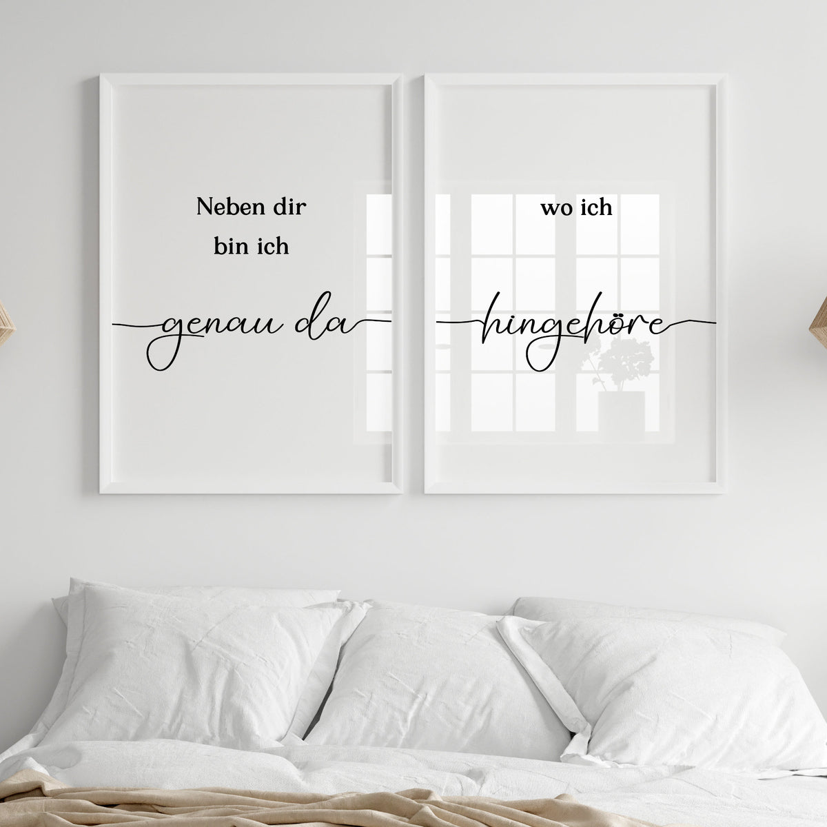Pärchen Poster 2er Set Neben dir Hochzeit Beziehung Verlobung Heirat Hochzeitspaar